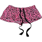 SHENHE Women's Plus Size Leopard Print Micro Shorts Drawstring Sexy Lounge Booty Shorts