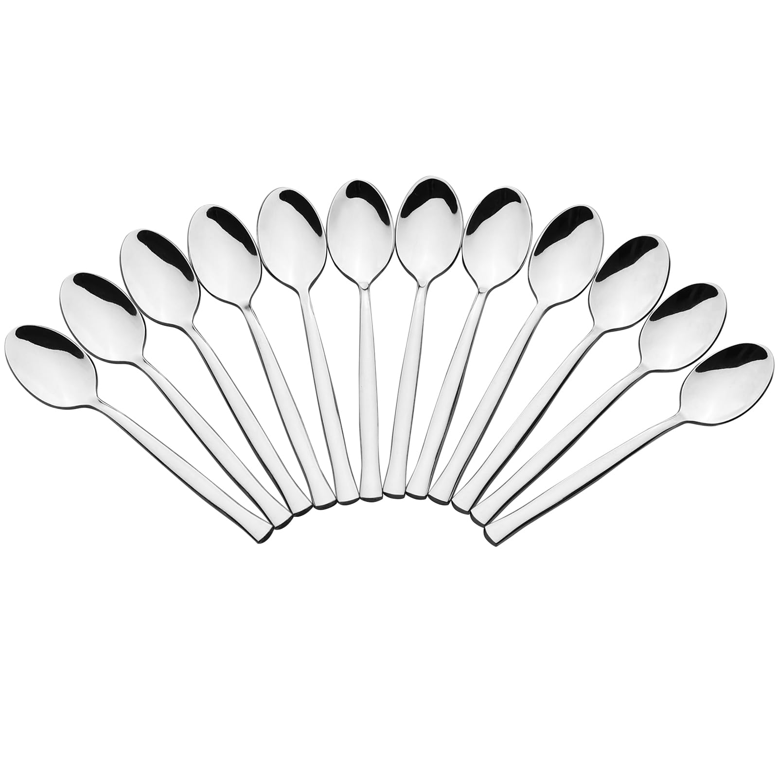 Sosody Stainless Steel Dessert Spoons, Tea Spoon Set,12 Pieces