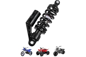 NACORE 11.02'' 280mm Motorcycle Rear Shock Absorber With External Airbag Universal for Dirt Pit Bike Off Road Mini Bike Scooter, Knight Black