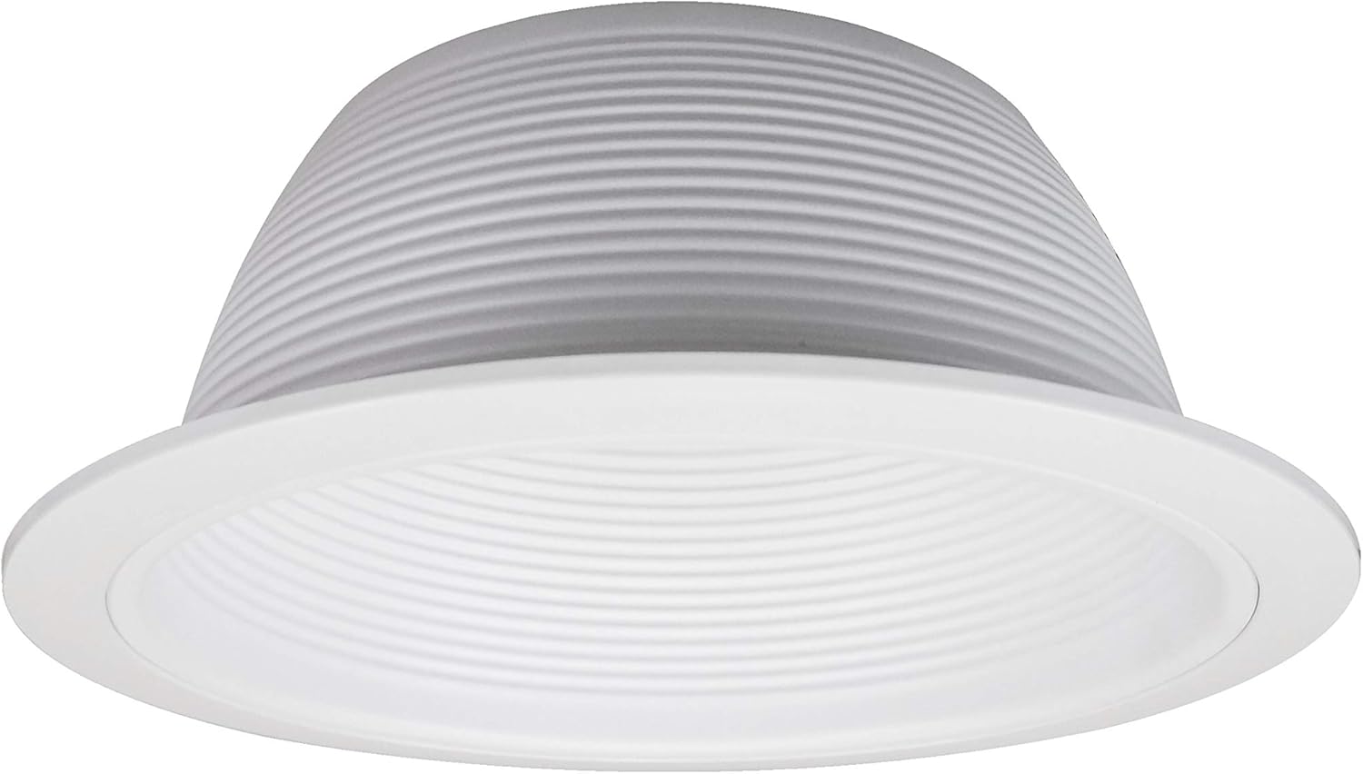12 Pack - 6" Inch White Baffle Recessed Can Light Trim