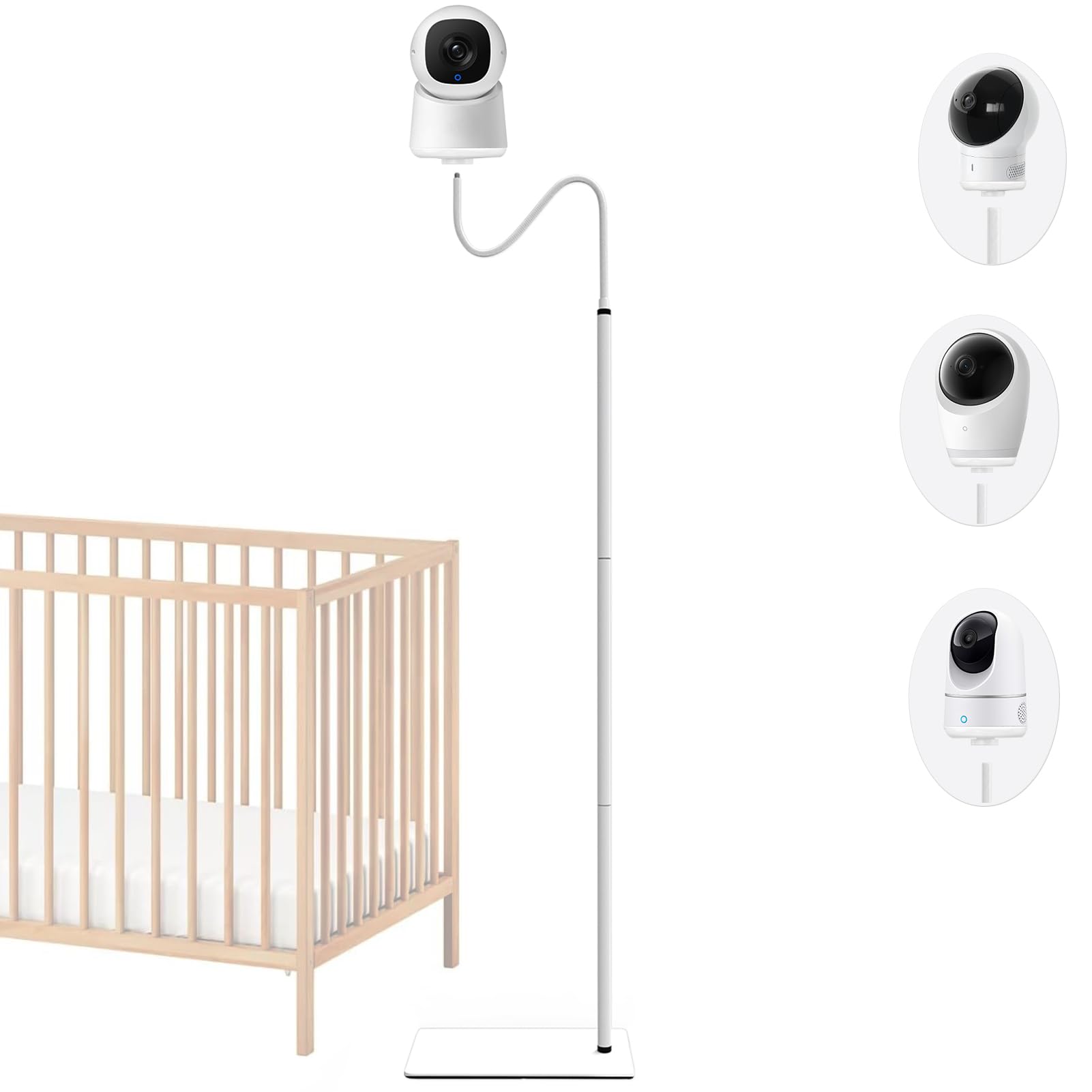 Photo 1 of EYSAFT Baby Monitor Floor Stand Holder Mount Compactible for eufy E21,E30,Spaceview E110, Spaceview pro E210