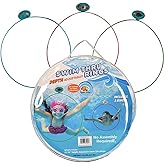 Water Sports Swim Thru Rings: 3-Pack 30-Inch Collapsible Rings, Depth Adjustable Pool Toys for Swimming Pool - Essential Wate