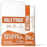 Brain Octane Premium C8 MCT Oil Single Serve Packets from Non-GMO Coconuts, Flavorless, 14g MCTs, Bulletproof Keto Supplement
