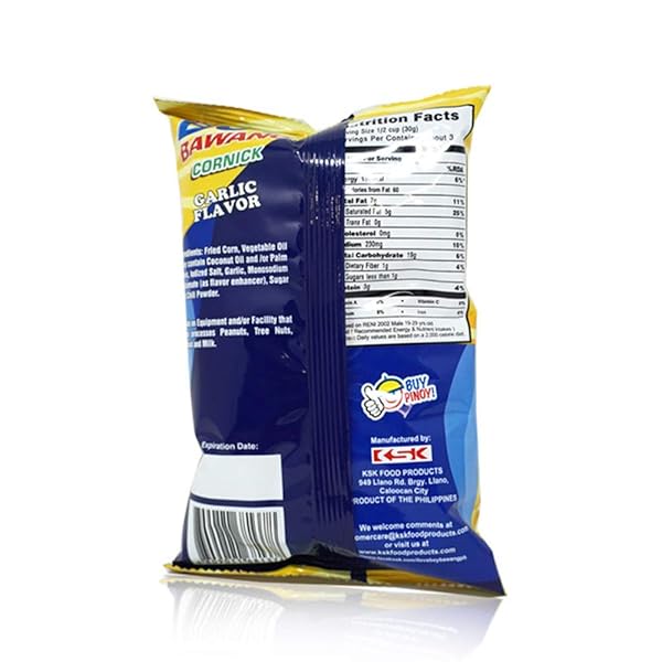 BOY BAWANG CORNICK, GARLIC – CRISPY TASTY & GLUTEN-FREE CORN NUTS 3.54 OUNCES (100G), 3 PACK