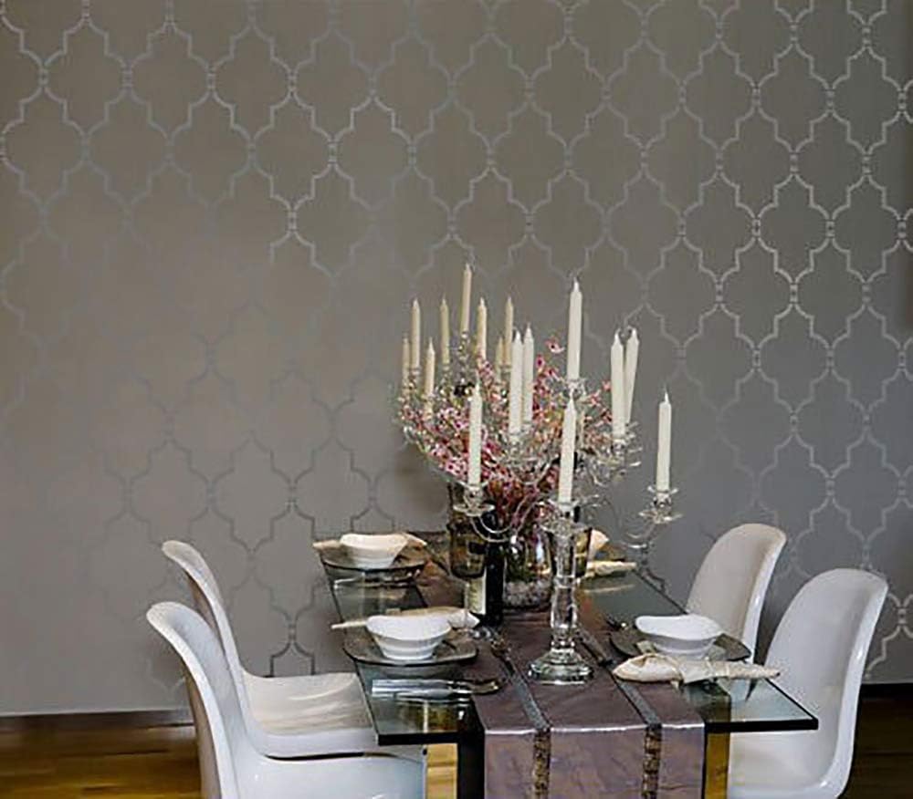 WallDesign Plastic Lattice Grill Paint Stencil (14.5 x 19.8 inch Design)
