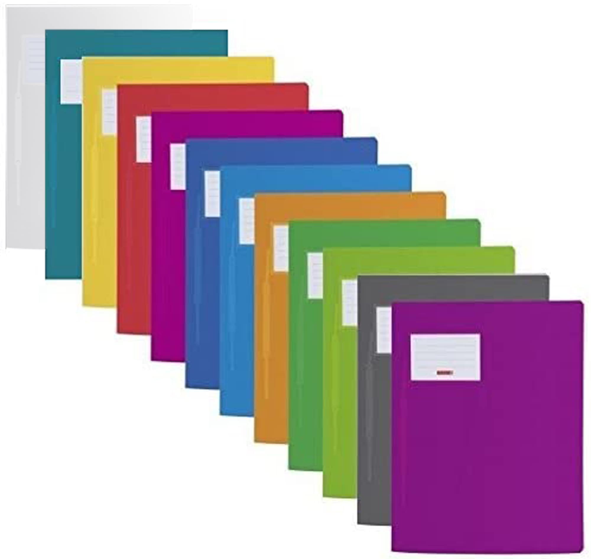 Brunnen Fact Folder in Polypropylene Semi-Transparent with Colour Gradient - A4 Format 24 x 34 cm, 12 Farben | Komplettset
