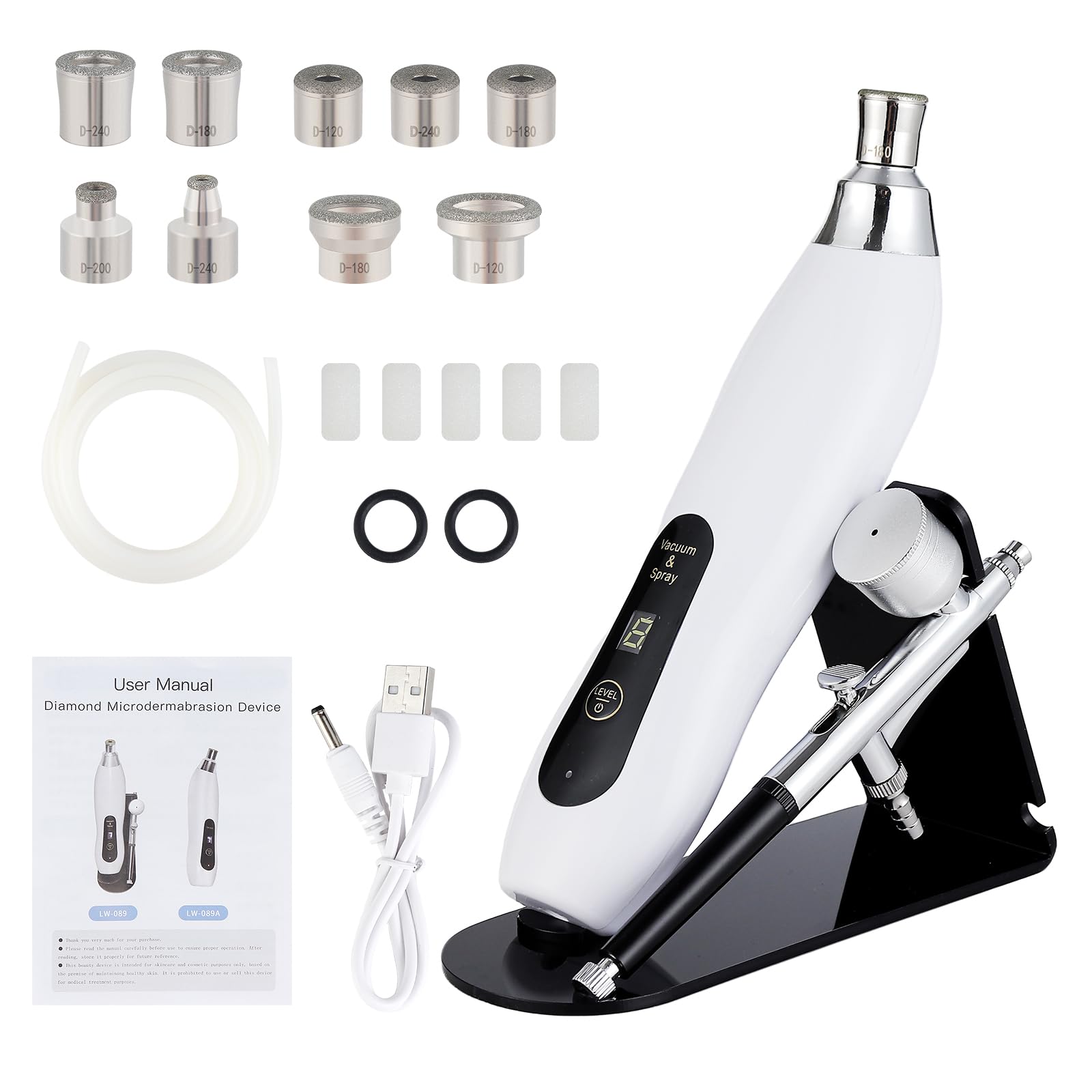 Photo 1 of Diamond Microdermabrasion Machine, 7 Suction Modes Professional Microdermabrasion Machine with Airbrush, Blackhead Remover Facial Dermabrasion Device for Salon Personal Home Travel Use