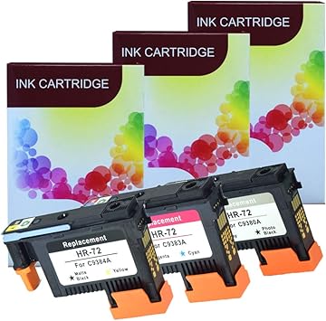 Amazon Com Zelan 3 Pk 72 Printhead Ink Cartridges Replacement For Hp 72 Print Head T610 T620 T770 T790 T1100 T1120 1200 T1300 T2300 New Updated Chips C9380a C9383a C9384a Electronics