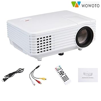 WOWOTO 05 LED Portable Projector 2000 lm Full HD Support Home Theater USB/AV/HDMI 120