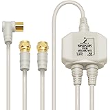 DXアンテナ 分波器 【2K 4K 8K 対応】 BS/CS-IF出力 入力端子間通電 ノイズに強い出力ケーブル一体型(2m/0.5m) MBUM2WS(B)