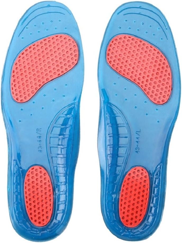 Tender Soles Plantar Fasciitis Gel Insoles - Mens, Womens Full-Foot Plantillas Athletic Trimmable Insoles