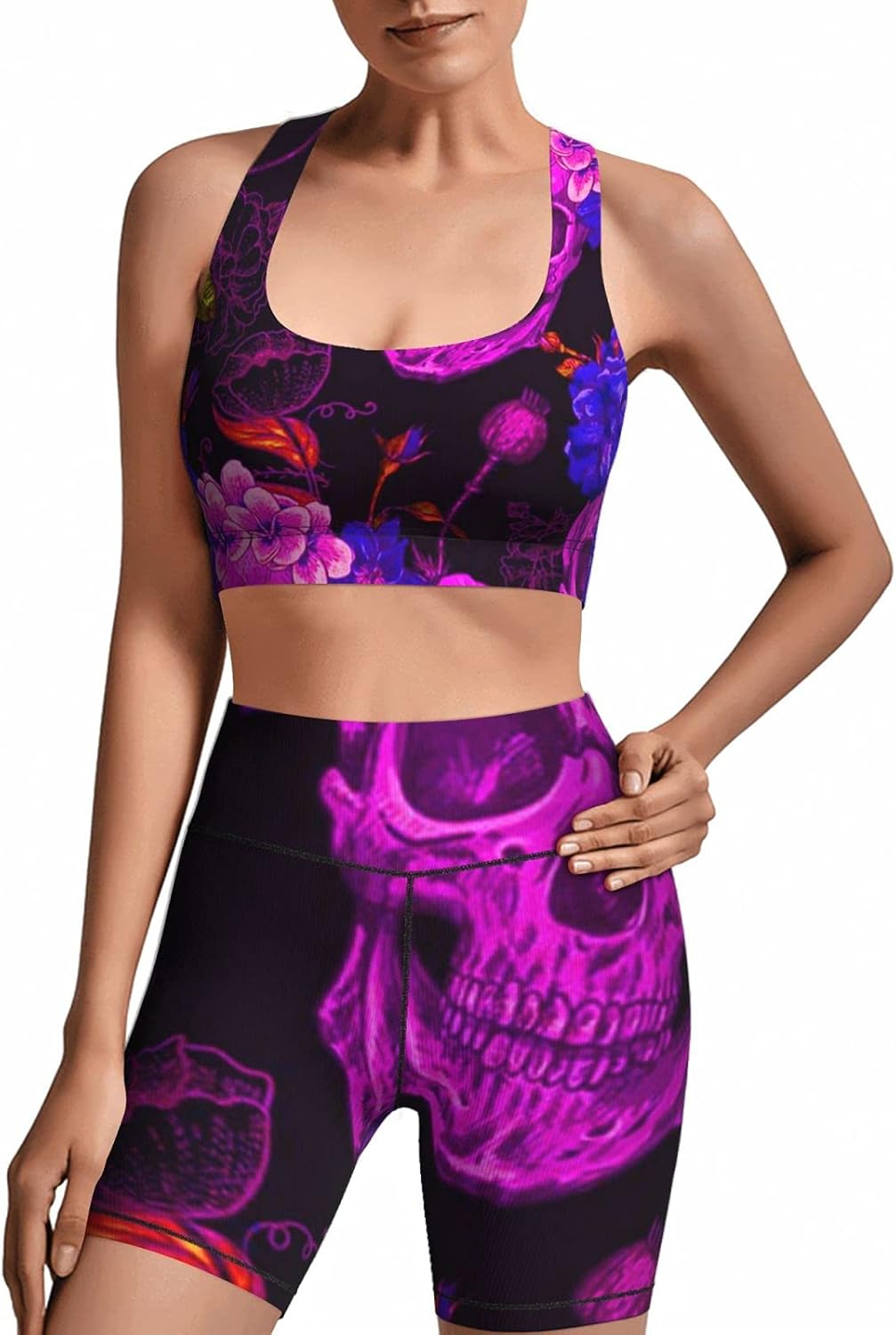 Women 2 Piece Yoga Sports Suit Sets Yoga Fitness Exercise