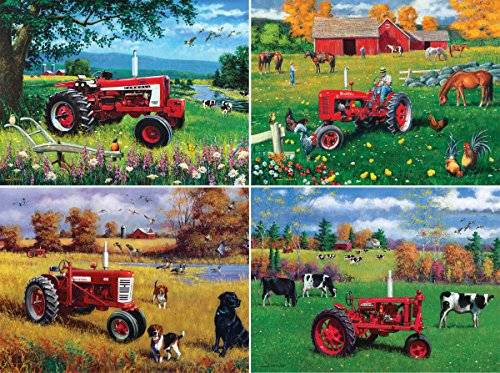 MasterPieces Farmall 4-Pack 500 Piece Jigsaw Puzzles by Greg Giordano