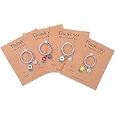 Hauojaus Teacher Appreciation Keychain Gifts Teacher Day Christmas Gift for Women Thank You for Helping Me Grow Keychain