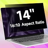 ANTOGOO V 14 Inch 16:10 Laptop Privacy Screen Filter, Anti Blue Light Glare &amp; Anti Scratch Computer Privacy Shield for 14" with 1920x1200 Aspect Ratio Laptop