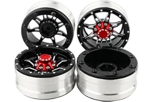 Pothyes 1.9 inch Metal Beadlock Wheel Rims Hubs for Axial SCX10 I II III 90046 SCX10 PRO Capra TRX4 RC4WD D90 1/10 RC Rock Crawler Upgrade Part
