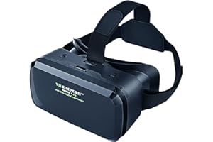 VR EMPIRE Cell Phone VR Headset Virtual Reality Headsets VR Headsets Virtual Reality Glasses VR Glasses VR Goggles for TV Movies Video Games Compatible with iOS, Android Support 4.7” to 7.3” Mobile Screen(B95)