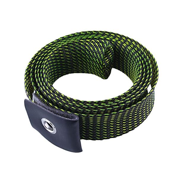 Isafish-Braided-Fishing-Rod-Covers-Sock-Spinning-Casting-Rod-Bundle-Sleeve-Expandable-56ft-Fishing-Gloves-Protector-BlackGreen