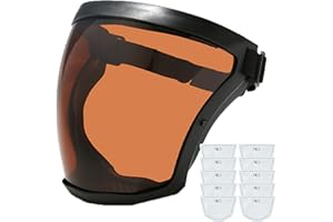 ERHABE Tooltekt Anti-Dust & Fog-Free Face Shield, Tooltekt Dust Mask, Super Protective Mask Suitable for Weeding, Sanding, Etc (Black Tea)