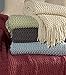 Brielle Home Winding Wave Cable Knit Throw, 50x60, Sage