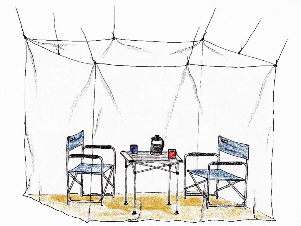 Basic Nature mosquito net classic double mesh 225 1433000, White