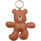 Fashin Bear Keychain, Cute Bears Charm for Purse Handbags Bag Accessories PU Key Charms