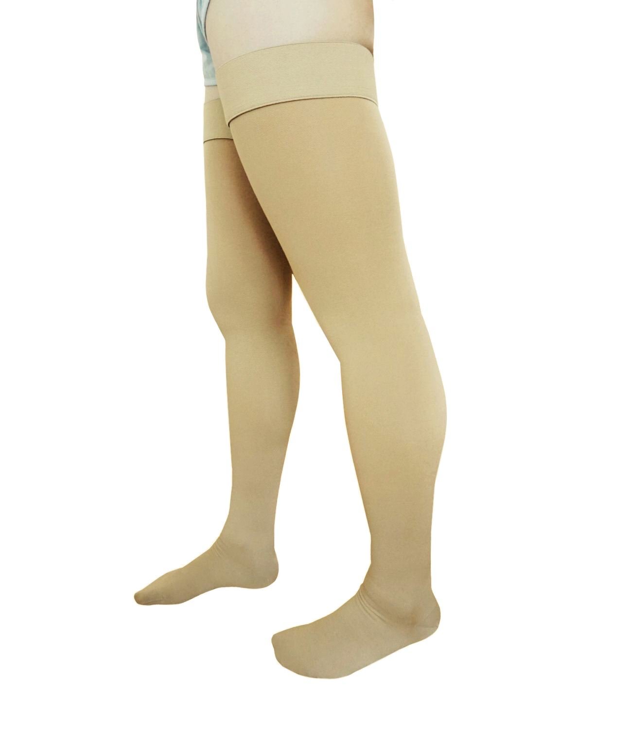Runee Thigh High Closed Toe Compression Stockings, Best For Varicose