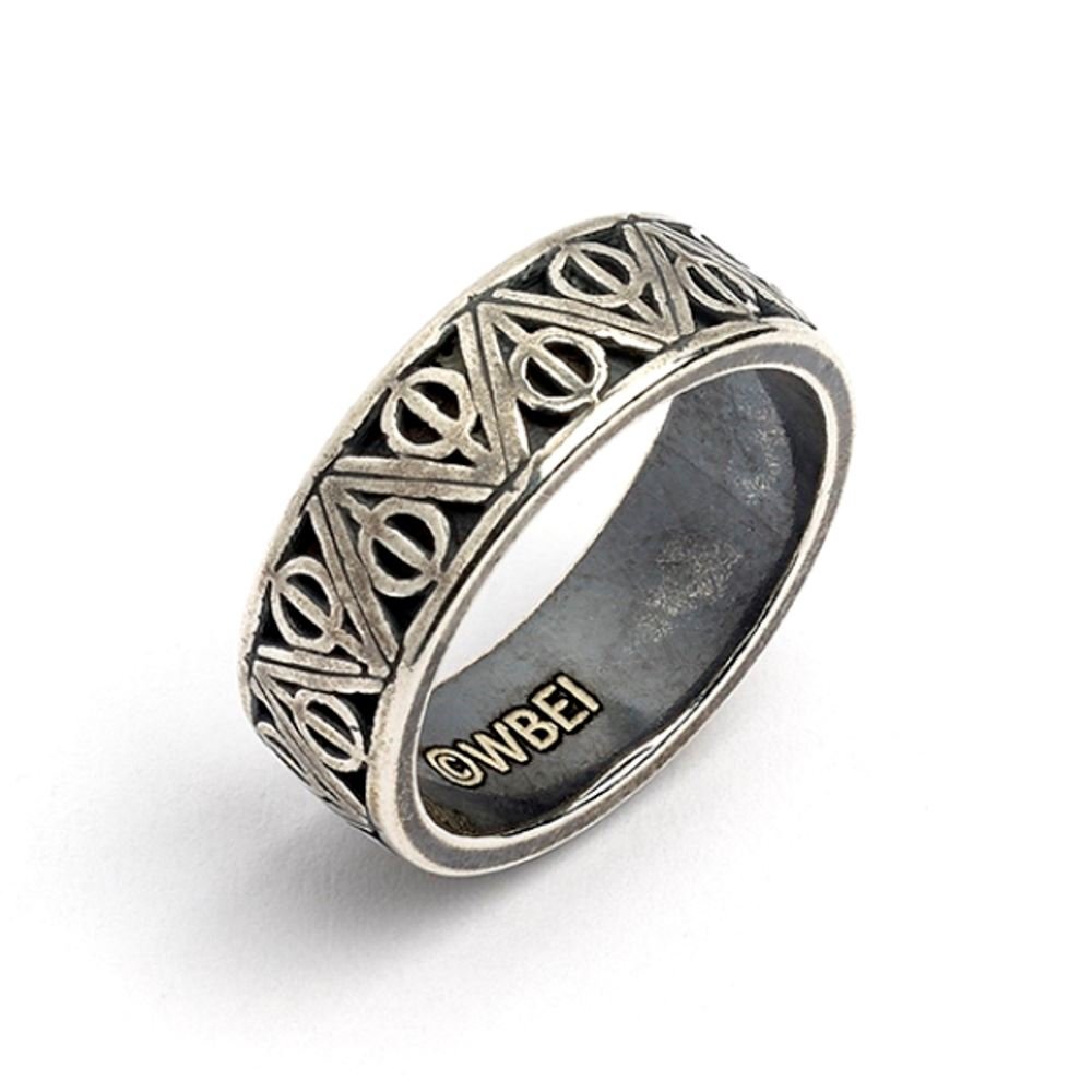Harry Potter Sterling Silver Deathly Hallows Ring - Size P