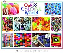 Ceaco Our Colorful World 10-in-1 Multipack Puzzles Includes 100, 300, & 500 Pieces Puzzle
