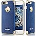 LOHASIC for iPhone 7 Plus Case, Premium Leather Protective Cover Luxury Non Slip Soft Grip Bumper Shockproof Cases Compatible with iPhone 7 Plus - Ink Blue, 5.5