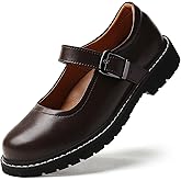 Mary Jane Oxford Shoes Women Platform Non-Slip Vintage Round Toe Ankle Strap Comfort Casual Dress Work Mary Jane Shoes for Women Girls Laides