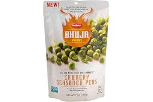 Bhuja Snacks Crunchy Seasoned Peas Gluten Free -- 7 oz Pack of 2
