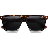 SOJOS Sunglasses for Women & Men Square Wide Thick Frame Shades Retro Trendy Fashion UV Protection SJ2373