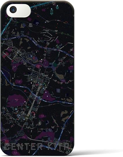 Amazon Co Jp クロスフィールド Crossfield センター北 地図柄iphoneケース バックカバータイプ ブラック Iphone Se 第1世代 5s 5 用 家電 カメラ