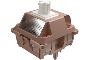 DUROCK Mocha Silk Linear Switches, Full POK Switch 56g Long Spring, Light Diffuser 5 Pins Lubed Smooth Thocky Mechanical Keyboard Switches (90pcs)