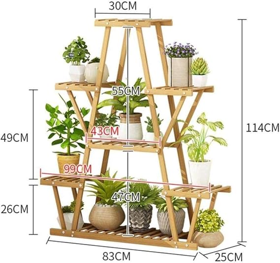 ANXWA Planta De Flores Soporte De Planta De Madera - Soporte De ...
