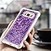 S8 Plus Case for Women, Cattech Glitter Liquid Sparkle Floating Luxury Bling Quicksand [Drop Protection] [Non-Slip Grip] Slim Clear Soft TPU Cover for Samsung Galaxy S8 Plus + Stylus (Purple)