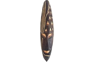 OMA African Wall Mask Decor Wooden Hand Crafted Good Luck Wall Hanging African Home Decor Gift Large