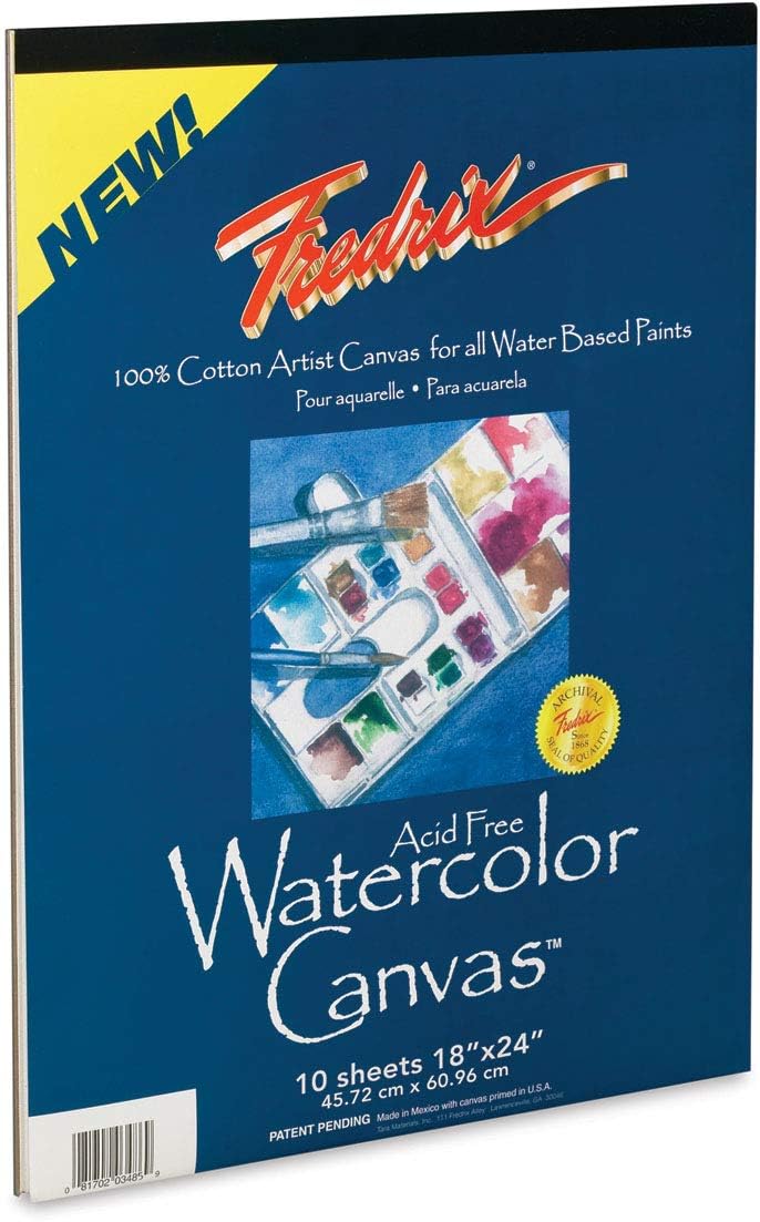 Fredrix Watercolor Canvas Pad 18X24