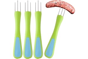 ZIHENRYDA 4 pcs sausage pricker,3 sharp prongs Sausage Pricker,Sausage Pricker Tool, Sausage Pricker for Sausage Casings Natural Hog Casing