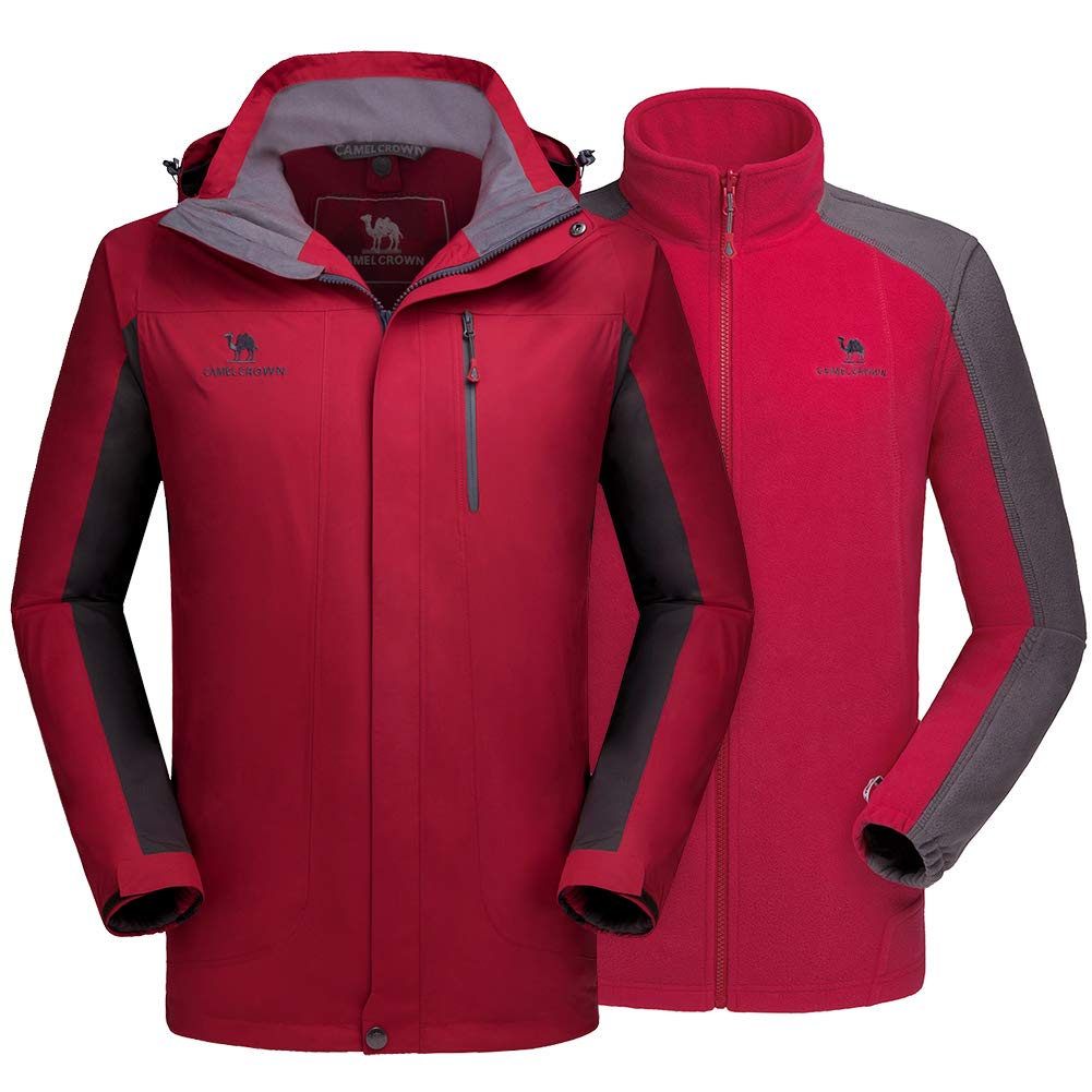 CAMEL CROWN Men’s Ski Jacket 3 in 1 Waterproof