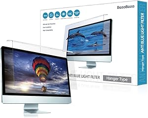 (BozaBoza) Acrylic Anti Blue Light Screen Protector 17” Easy On/Off (for 17” Universal Diagonally Measured 16 : 9/16 : 10 Aspect Ratio) Filtering Out Blue Light for Laptop, Notebook, Monitor