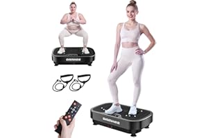 DAMKEE Vibration Plate Exercise Machine for Lymphatic Drainage, 2025 Advanced Triple Motors Vibrating Equipment for Weight Loss, Whole Body Workout with Magnetic Acupoints, Gym Home Shake Board for Fitness