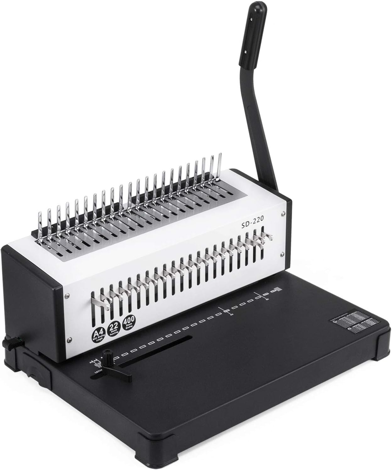 VEVOR SD220B Metal Coil Binding Machine Paper Punch