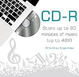 Maxell 648220 Recordable CDs 700MB 48x Write Speed Noise-Free Surface 5 Pack view 3