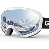 GlaRid Ski Goggles, OTG 100% UV Protection Anti Fog Snowboard/Ski Goggles for Men, Women & Youth