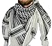 Mato & Hash Military Shemagh Tactical 100% Cotton Scarf Head Wrap - White/Black CA2100-2