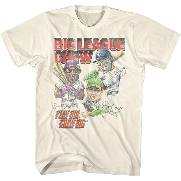 Amazon.com: Big League Chew Play Big Adult White Short Sleeve T