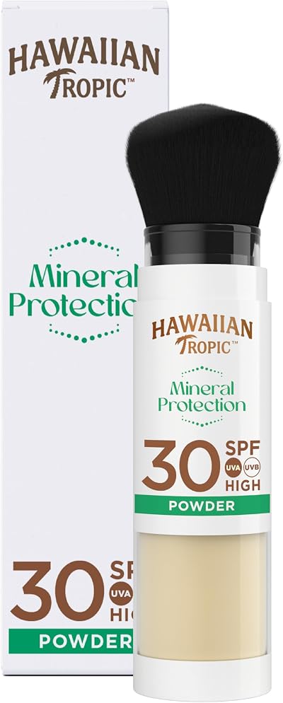 Hawaiian Tropic Mineral Protection Powder SPF 30 UVA UVB 100% Zinc Oxide