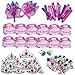 Funny Party Hats Princess Party Supplies - Party Favors - 72 Pc Set - Tiaras, Princess Fans, Treat Boxes & Princess Rings